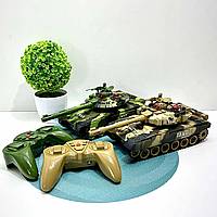 Набір ігровий Танковий Бій на радіокеруванні Коричнево-зелений (885-2)
