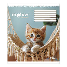 Зошит 12 листов клітка "Brisk Gold" / Улюблені котики, фото 2