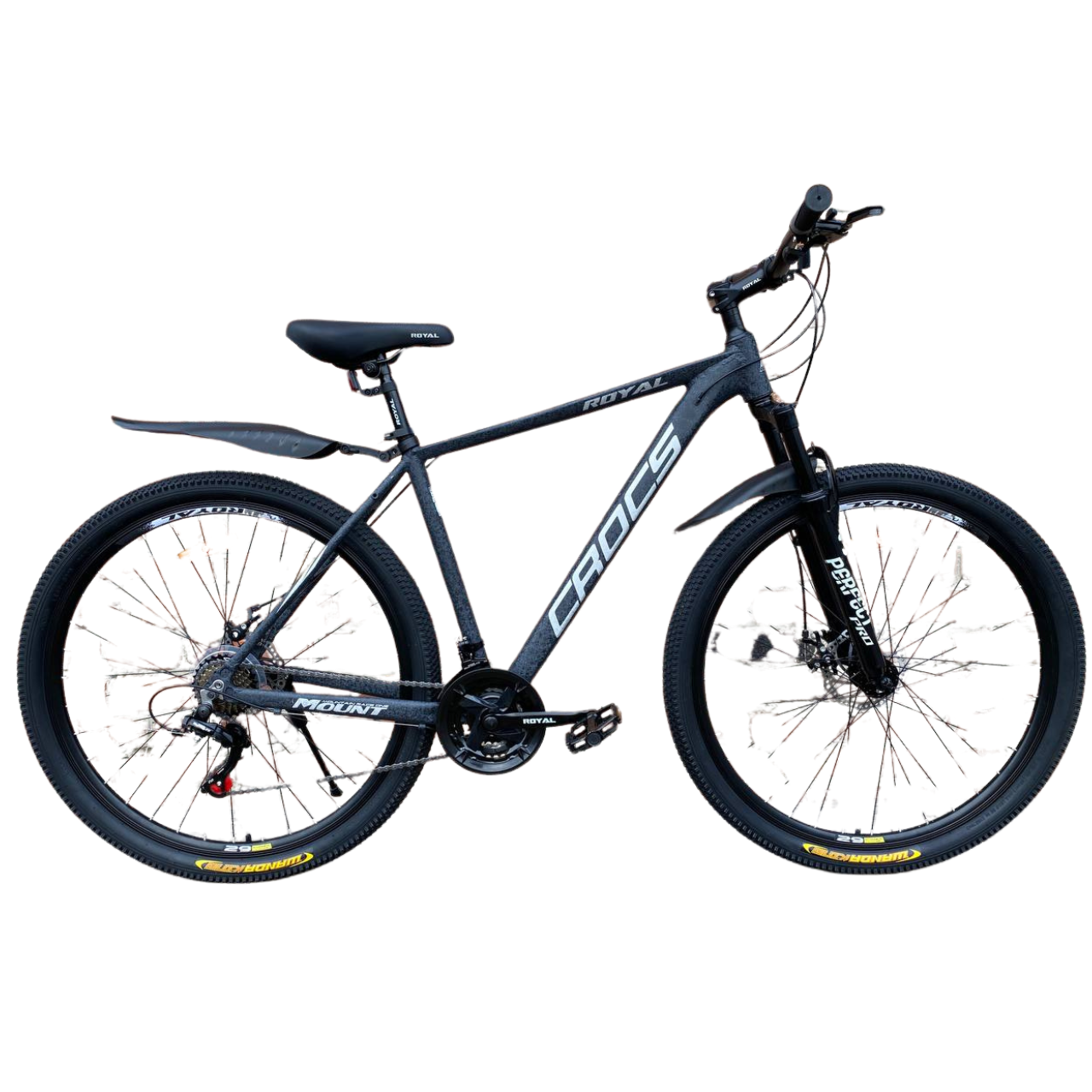 Велосипед Royal 26" CROCS (рама-15") SHIMANO чорний (молотковий) 2025