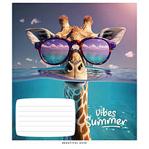 Зошит 18 арк. клітинка "Школярік Star" / Vibes Summer, фото 3