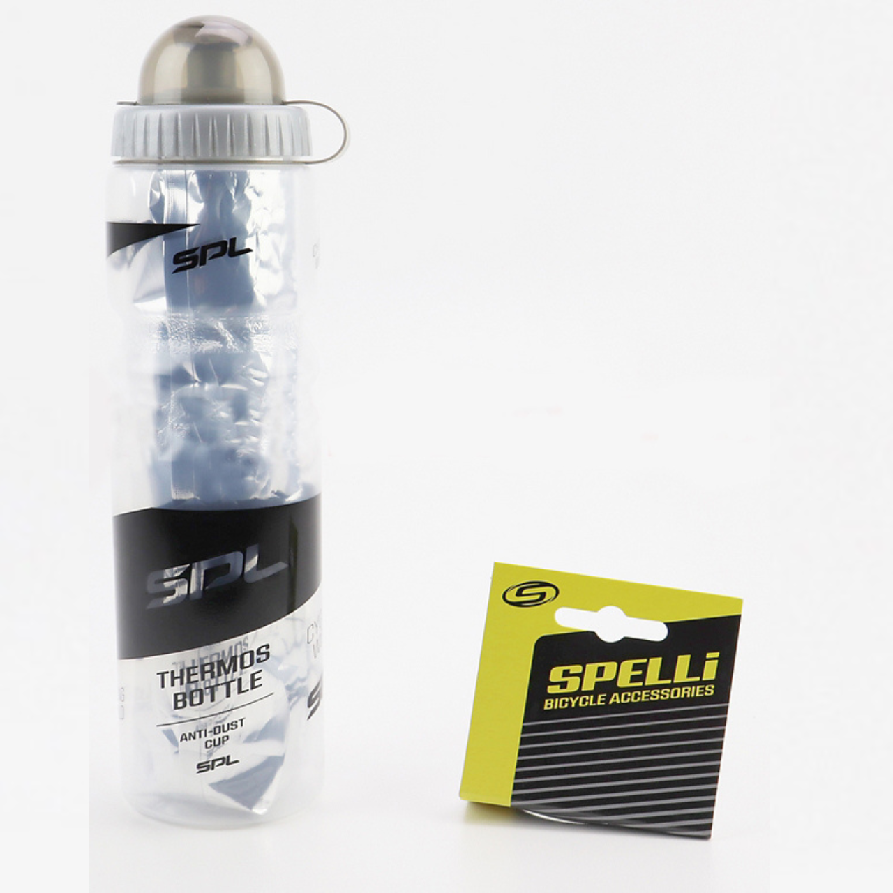 Термо-фляга Spelli SWB-700 500ml, прозора, з кришкою, всередині видно термоматеріал