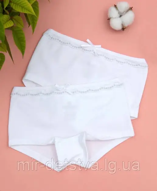 Трусики-шортики білі для дівчаток ТМ Baykar, Туреччина оптом р.3 (122-128 см)