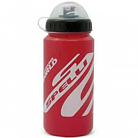 Фляга Spelli, червоний матовий+черний лак 600мл, харчова пластик, захисна кришка від пилу