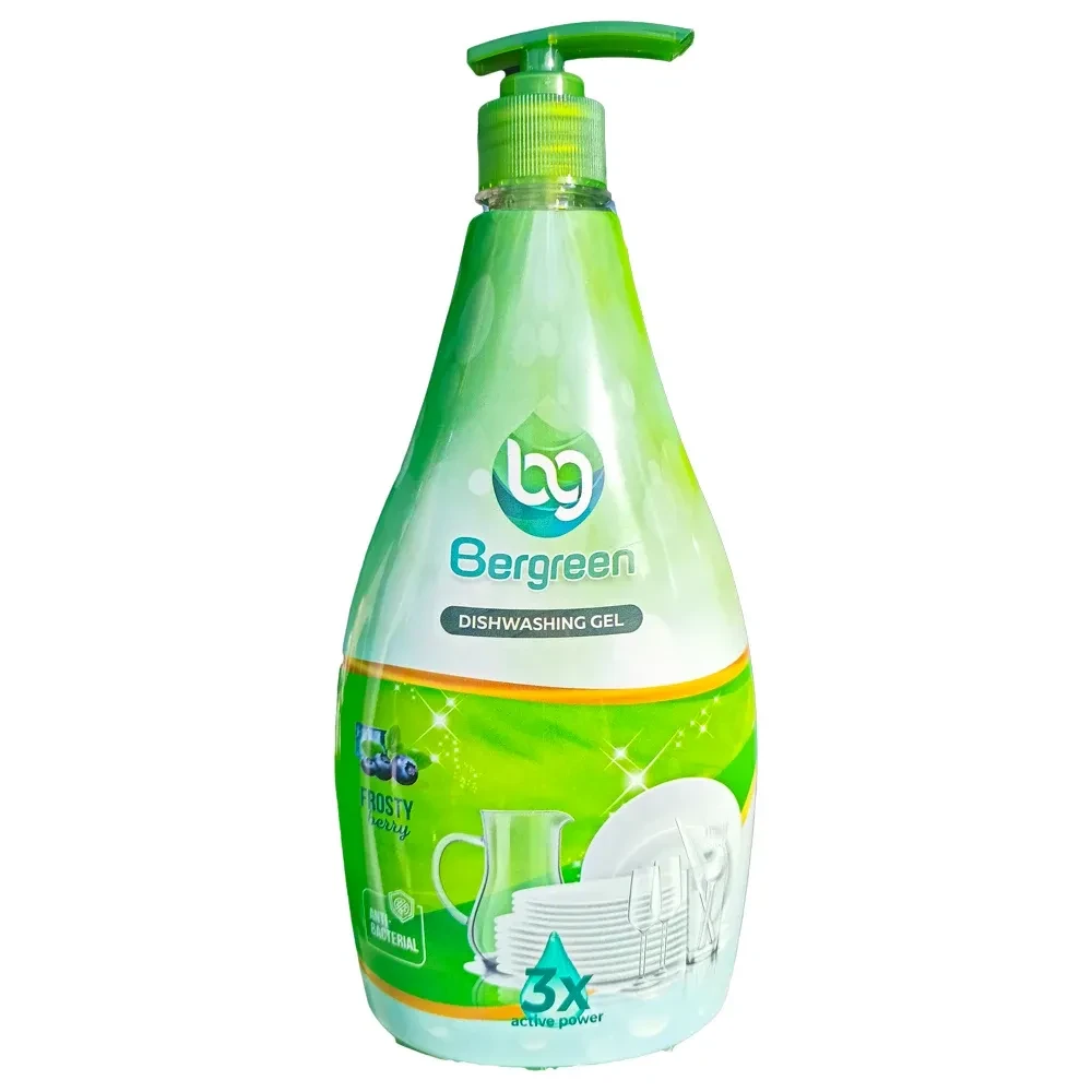 Засіб для миття посуду з дозатором Bergreen аромат ягід 1л, фото 1
