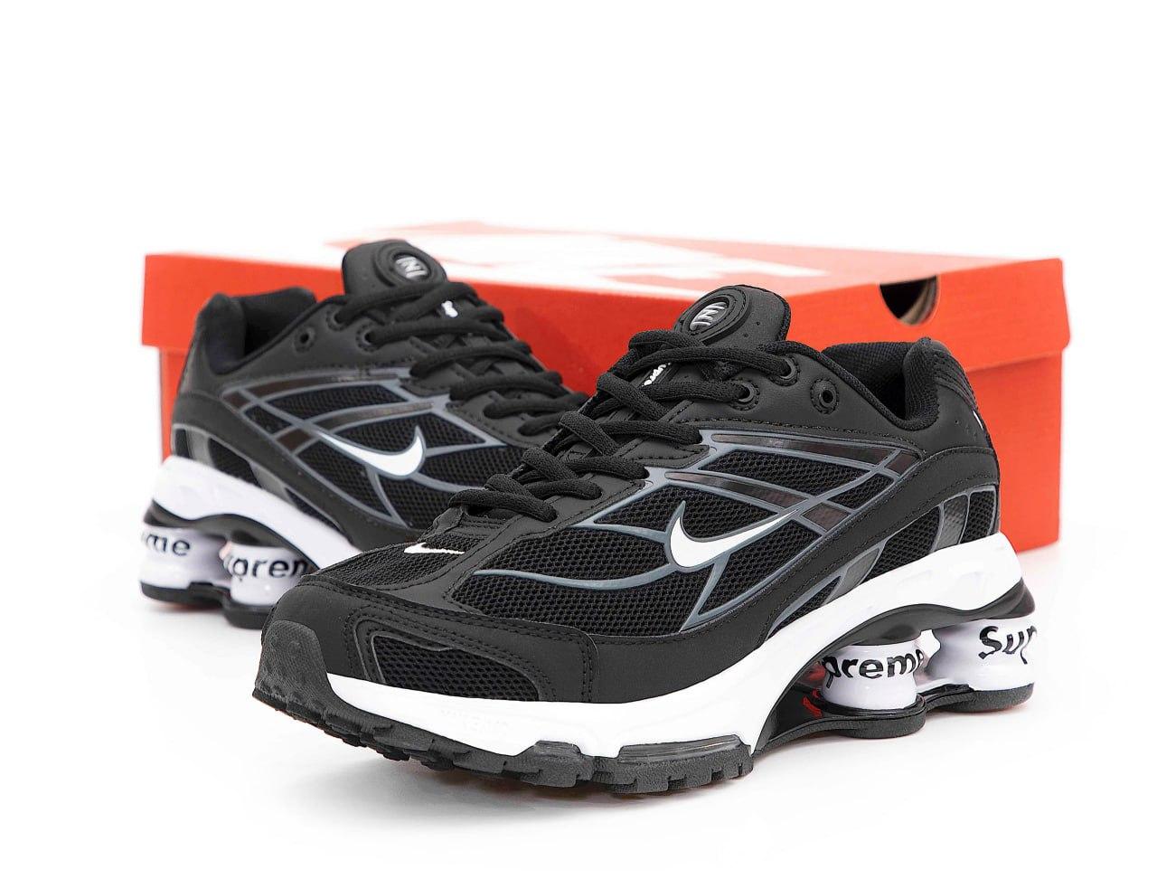 Чорні чоловічі Кросівки Nike Х Supreme Shox Ride 2, фото 1