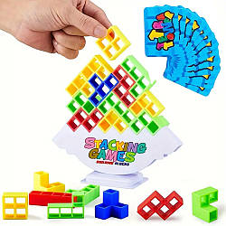 Настільна гра Балансуюча вежа, 48 деталей / Гра балансир / Тетріс балансир / Тетріс вежа