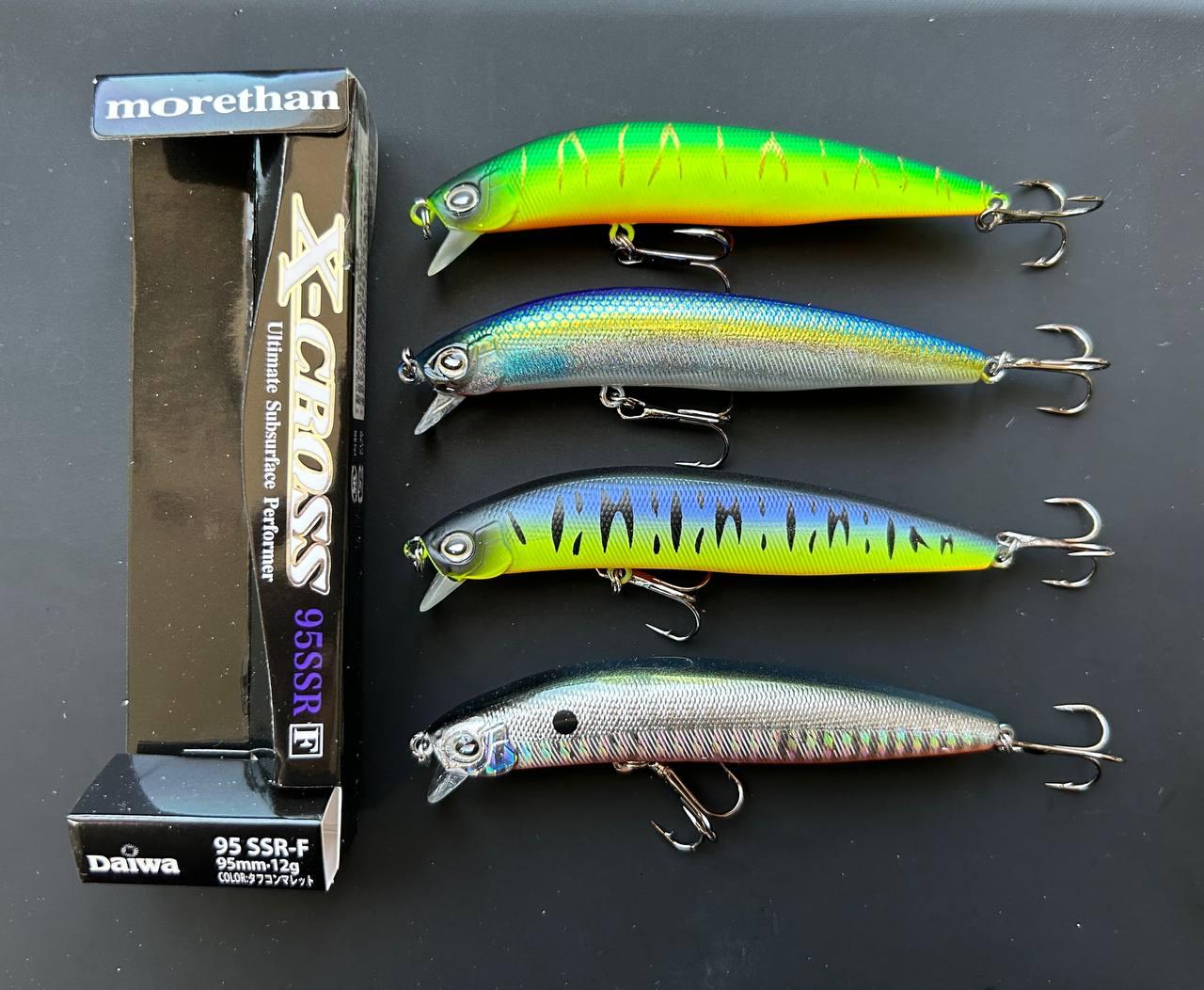 Воблер Fishing (Daiwa) Morethan X-Cross 95SSR-F , 95 мм / 9 г, суперповерхневий мінноу (набір 4шт), фото 1