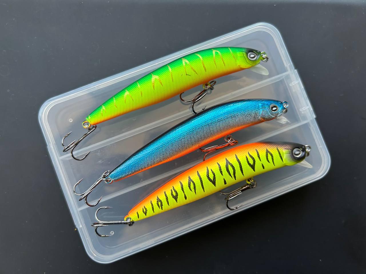 Воблер Fishing (Daiwa) Morethan X-Cross 95SSR-F , 95 мм / 9 г, суперповерхневий мінноу (набір 3шт+коробка), фото 1