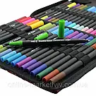 Акварельні маркери двосторонні 80шт із сумкою, Color pencil / Набір маркерів для малювання, фото 3