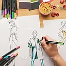 Акварельні маркери двосторонні 80шт із сумкою, Color pencil / Набір маркерів для малювання, фото 5