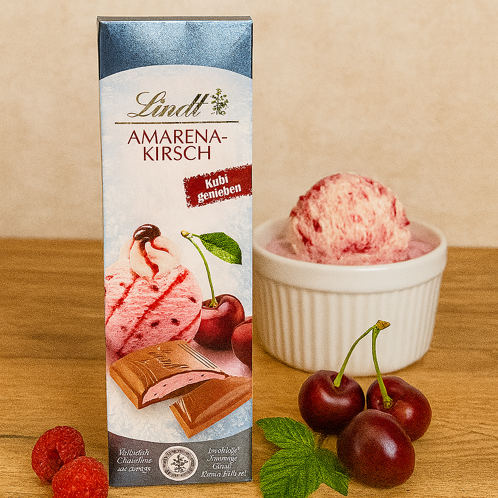 Молочний шоколад вишня морозиво Lindt Amarena Kirsch 100г. Швейцарія, фото 1