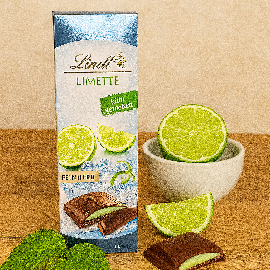 Чорний шоколад з лаймом Lindt Limette 100г. Швейцарія, фото 1