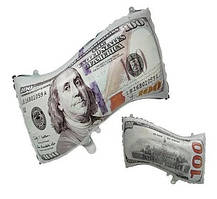 Фольгована куля "100 долларов. Розмір: 50см*35см.