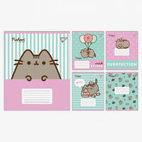 Зошит шкільний Yes 12 аркушів коса лінія Pusheen Candy (25)