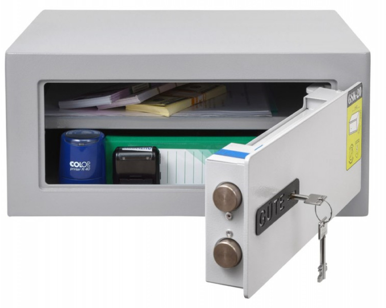 Меблевий сейф (44х35х20 см.) GSK-20 з кключовим німецьким замком STUV класу А., фото 1