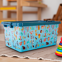 Дитячий ящик для зберігання іграшок 40 л., Блакитний (DRK)