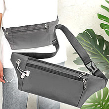 Сумка Sport bag для бігу та занять спортом з виходом для навушників, Сірий (205)