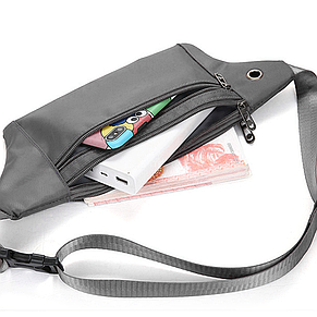 Сумка Sport bag для бігу та занять спортом з виходом для навушників, Сірий (205), фото 2