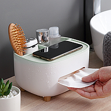 Контейнер для сухих серветок, прихований тримач для телефону Tissue box (205)