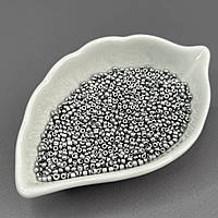 #12/0 Бісер китайський дрібний, 450 г - срібло матове (ТТ-206)