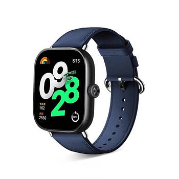 Ремінець шкіряний для фітнес-браслету Xiaomi Smart Band 9Pro / 8Pro Blue