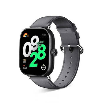 Ремінець шкіряний для фітнес-браслету Xiaomi Smart Band 9Pro / 8Pro Gray