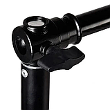 Комплект Чорний Вініловий фон 2,5 х 4,5 м + Стійка ворота 2,4 х 3 м з телескопічною поперечиною, фото 9