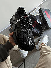 Чоловічі кросівки Versace Chain Reaction 2 Triple Black DSU7071E.D7CTG-D41, фото 4
