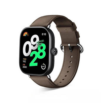 Ремінець шкіряний для фітнес-браслету Xiaomi Smart Band 9Pro / 8Pro Dark brown