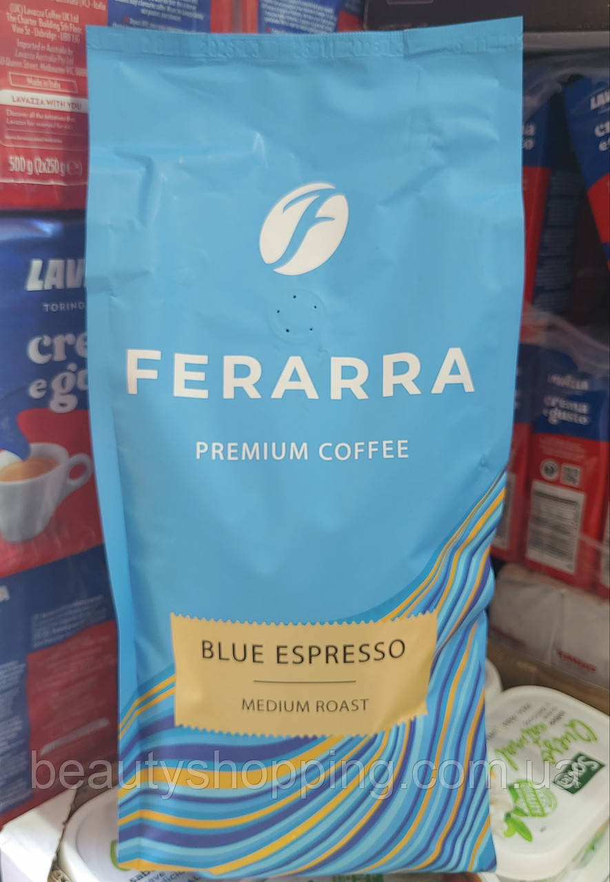 Кава у зернах Ферара еспресо Ferarra premium coffee Blue Espresso medium roast 1 кг