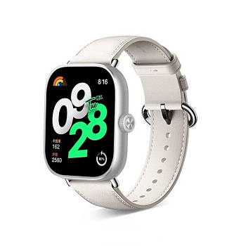 Ремінець шкіряний для фітнес-браслету Xiaomi Smart Band 9Pro / 8Pro White