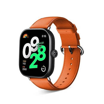Ремінець шкіряний для фітнес-браслету Xiaomi Smart Band 9Pro / 8Pro Orange
