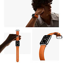 Ремінець шкіряний для смарт-годинника Xiaomi Redmi Watch 5 / 4 Orange, фото 7