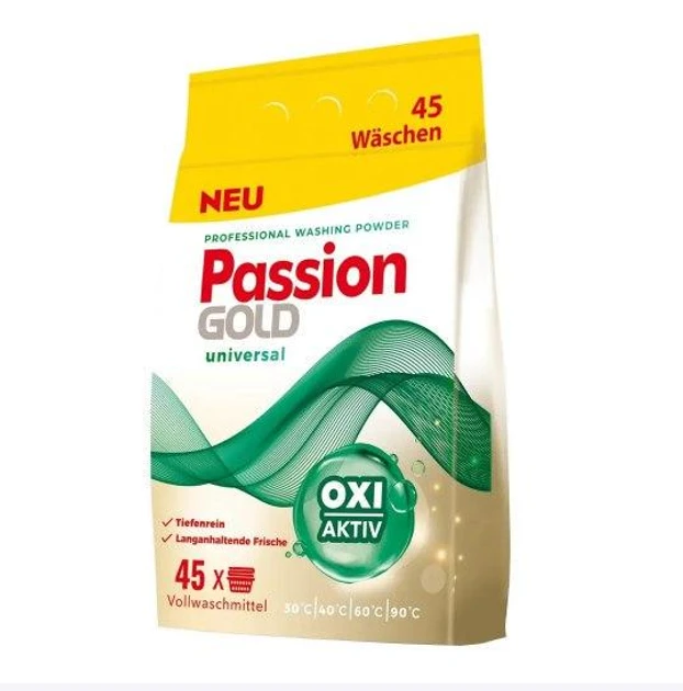 Порошок для прання Passion Gold Universal 45 прань 2.7 кг, фото 1