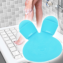 Силіконова щітка для душу Чистюля LY-438, Блакитний (205)