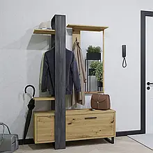 Передпокій з ЛДСП Тінто дуб артізан/південне дерево темне Сокме