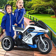 Електричний дитячий мотоцикл, електромобіль AM-300, Синій (360T)