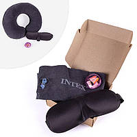 Подарунковий набір - беруші, маска для сну, надувна подушка