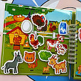 Розвиваюча книга на липучках Липуча навчалка, фото 2