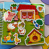 Розвиваюча книга на липучках Липуча навчалка, фото 3