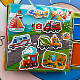 Розвиваюча книга на липучках Липуча навчалка, фото 10