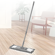 Швабра полотер із пластиковою ручкою duo ворс сірий (2747)