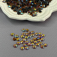 10г- Термоклейові стрази (dmc Китай) SS16 (4мм) - Crystal рожевый AB