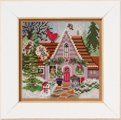 Набір для вишивки від Mill Hill Festive Fairy Cottage / Святковий котедж фей MH142533, фото 1