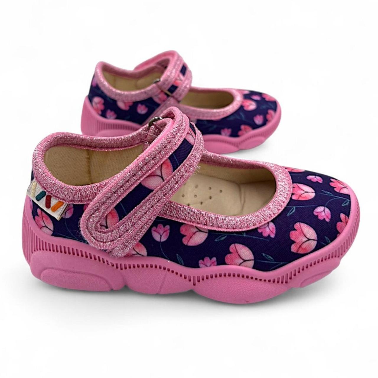 Дитячі текстильні тапочки для дівчинки Weestep 22р 24p 28p 29p, фото 1