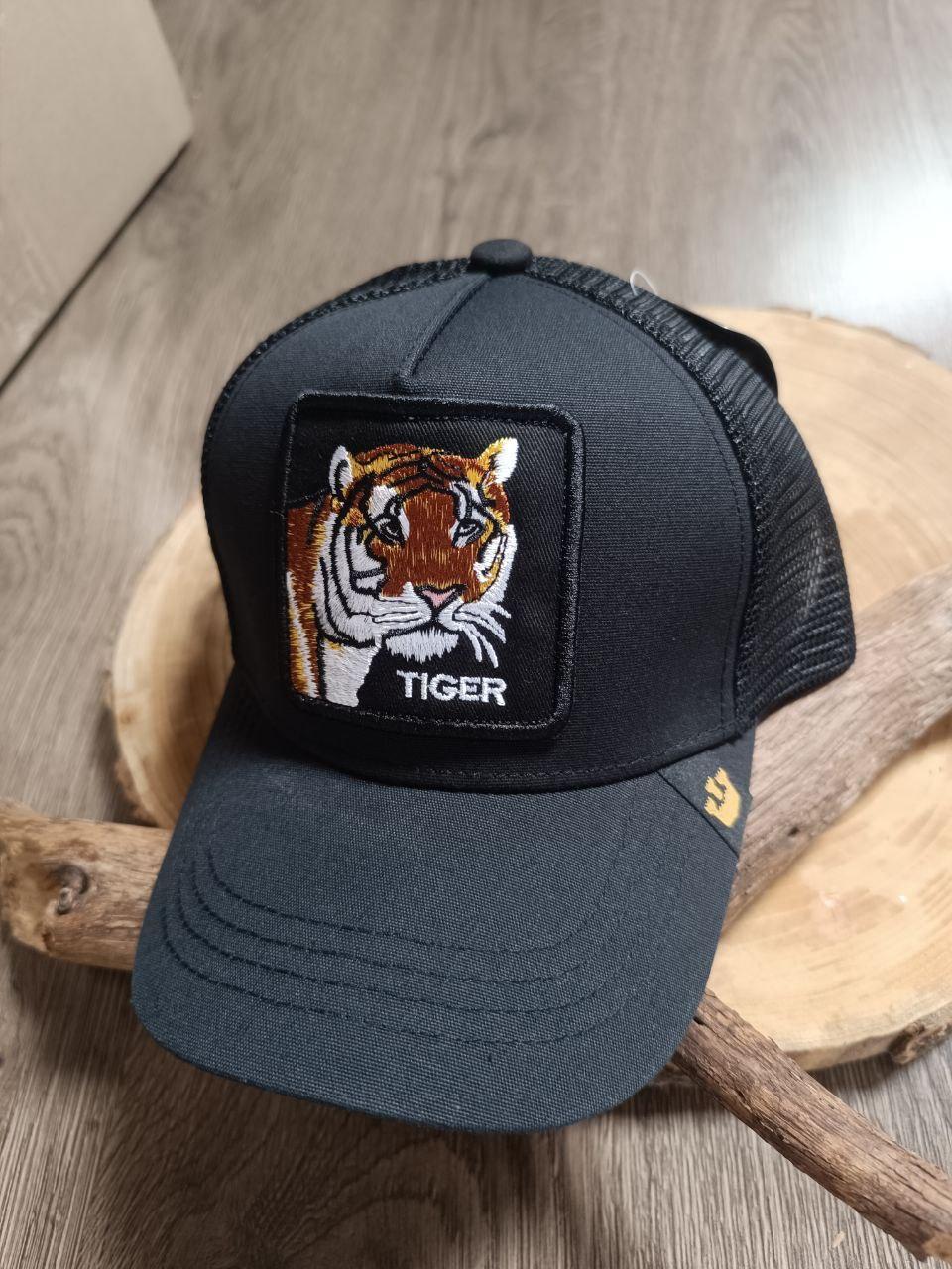 Кепка Бейсболка Тракер із сіткою Goorin Brothers Animal Farm Tiger з Тигром Чорна