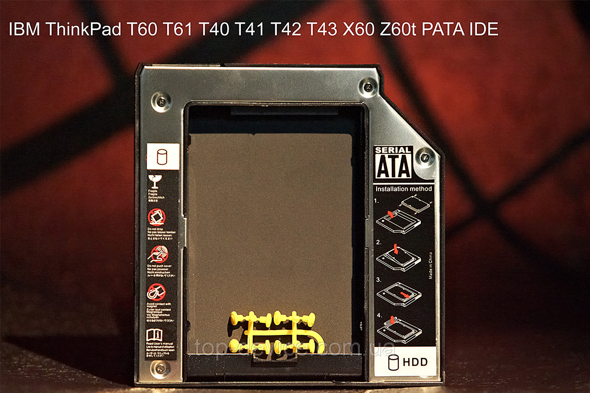 Оптибей IBM ThinkPad T60 T61 T40 T41 T42 T43 X60 Z60t PATA IDE Ultrabay Slim HDD Caddy Lenovo