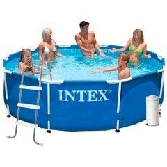 Каркасний басейн Intex 28200-5, 305 х 76 см (2 006 л/год, драбина, тент, підстилка), фото 1