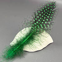Пір'я курячі для рукоділля  5-10 см, ∼50шт - зелений