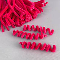 Пухнастий дріт (синель) 30 см - малиновий